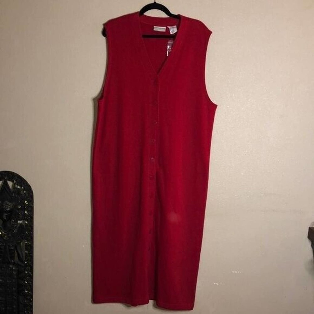 Coldwater Creek Red Sleeveless Sweater Dress XL NWOT